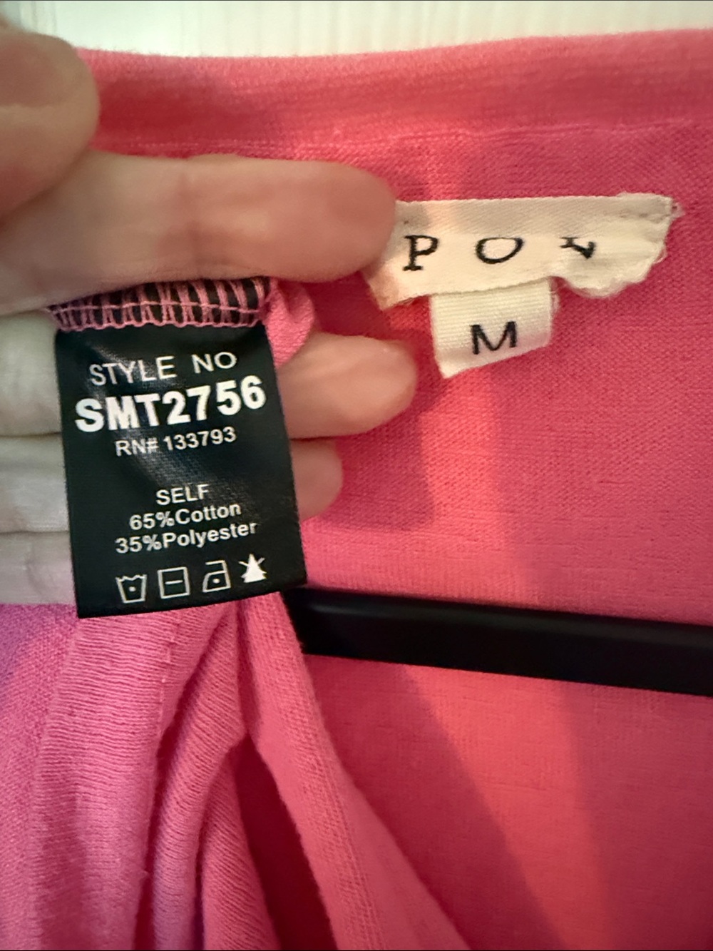 POL Pink V-Neck Short Sleeve Tee - Picture 2 of 3